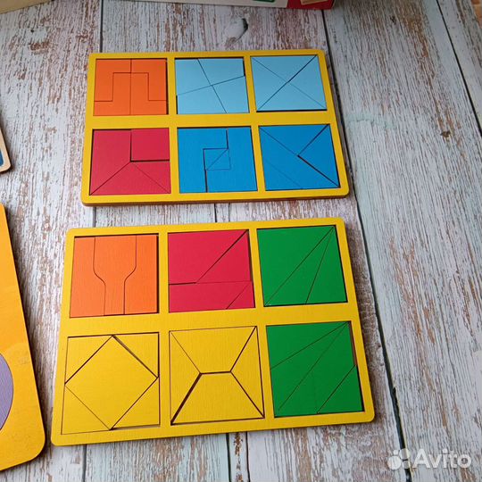 Квадраты никитина, пазл деревянный