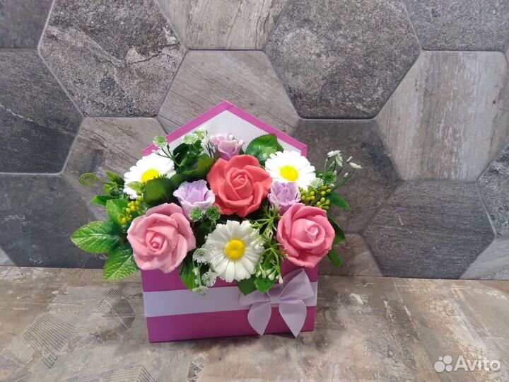 Букет цветов из мыла