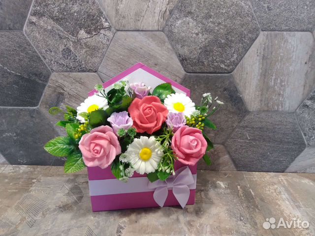 Букет цветов из мыла