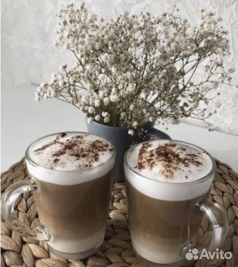 Новый набор из 4-х кружек, стекло