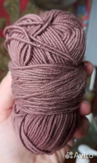 Пряжа нитки для вязания хлопок/шерсть