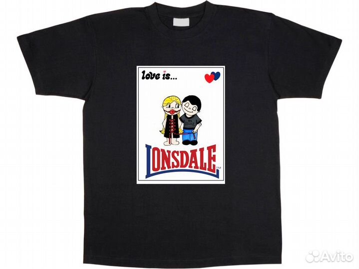 Футболка Lonsdale Love is Винтаж Оверсайз