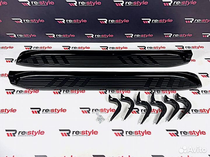 Подножки Toyota Land Cruiser Prado 120 Черные