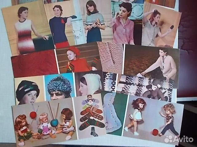 Набор открыток Вязание на машине и спицах.1977