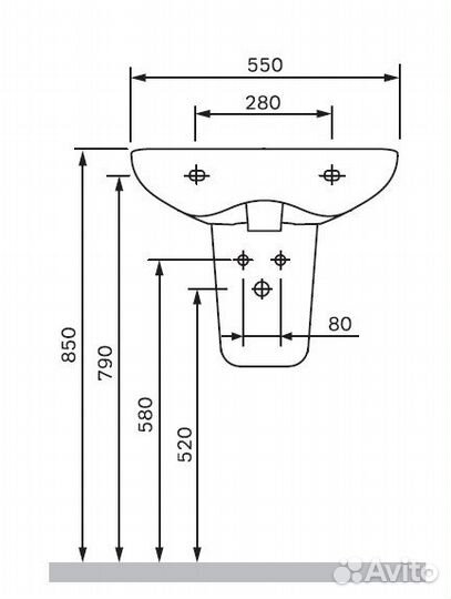 AM.PM C804970WH Пьедестал для раковины