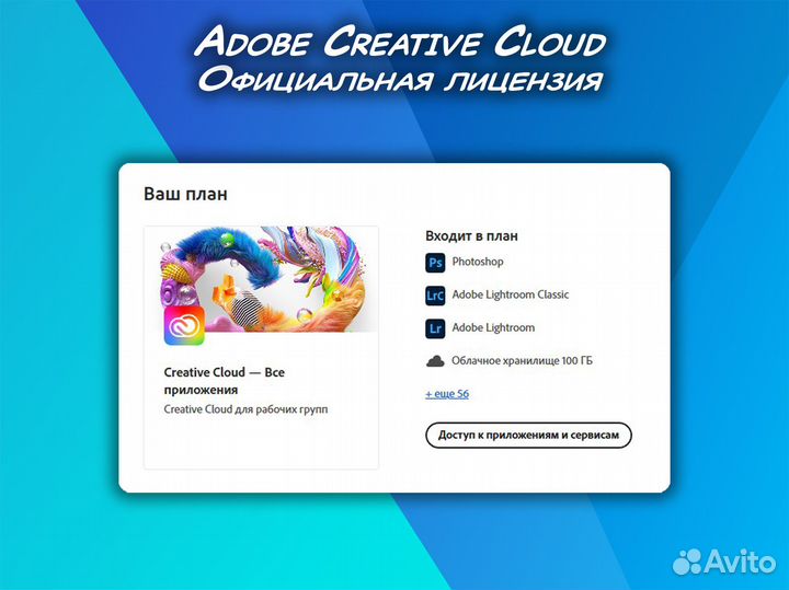 Adobe Creative Cloud 2023 / лицензия