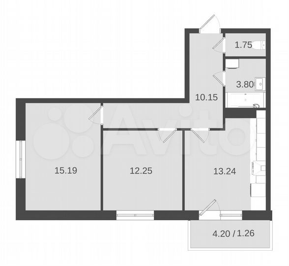 2-к. квартира, 57,6 м², 5/16 эт.