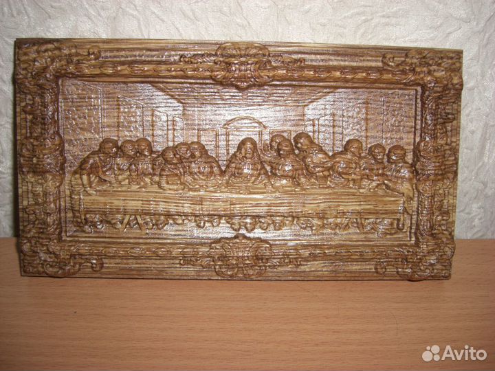 Икона Тайная вечеря, резьба по дереву