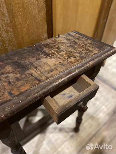 Зеркало старинное с тумбой подставкой трюмо