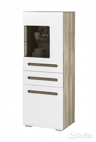 Шкаф для посуды Наоми шк-24, белый глянец