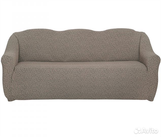 Чехол на диван трехместный без оборки, цвет Какао