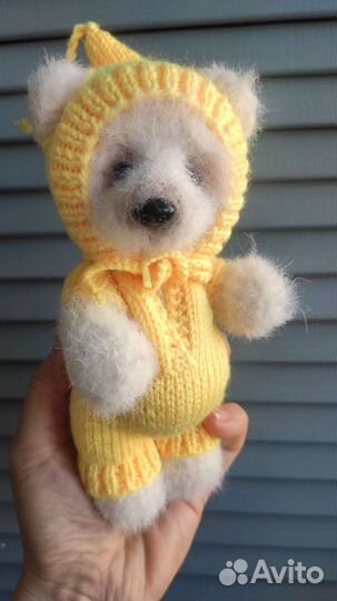 Игрушка вязаная Мишка Тедди, ручная работа