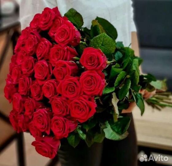 Розы Красные Высокие