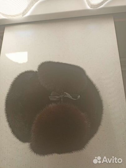 Норковая шапка мужская ушанка