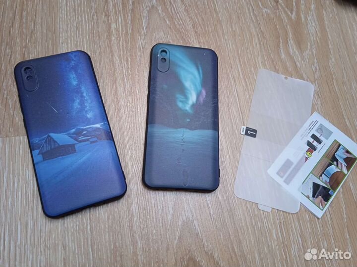 Новый набор для Xiaomi rebmi 9a(2 чехла+ стекло)