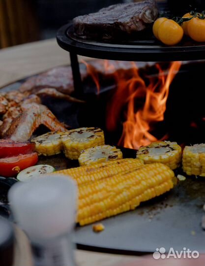 Мангальная зона, гриль стол