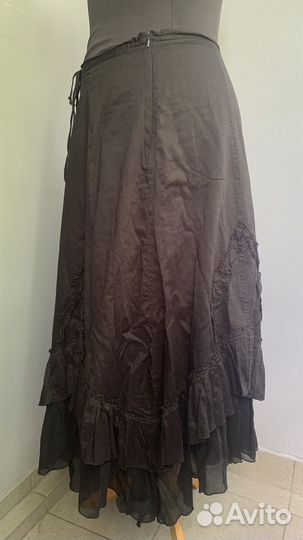 Юбка черная бохо 50, XL