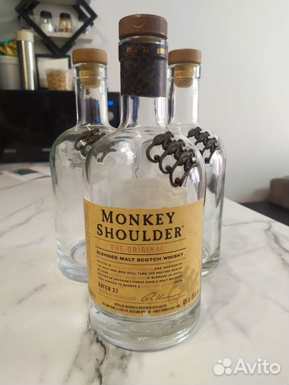 Бутылка из под виски Monkey Shoulder