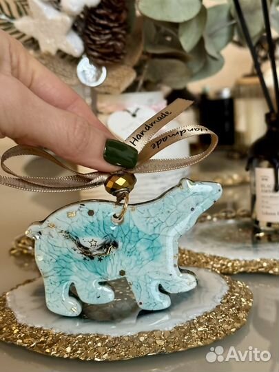 Елочные игрушки из эпоксидной смолы