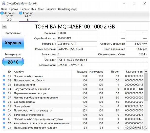 Жёсткие диски HHD 2.5 в идеале