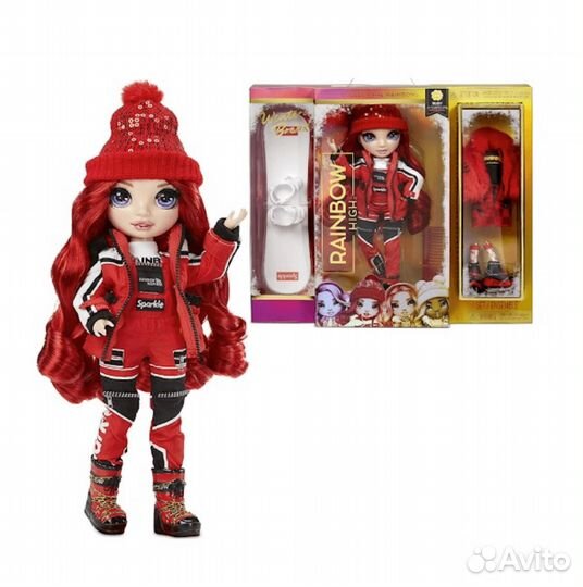 Новая в кукла rainbow high ruby anderson сноуборд
