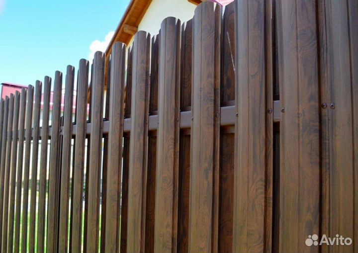 Штакетник с имитацией дерева