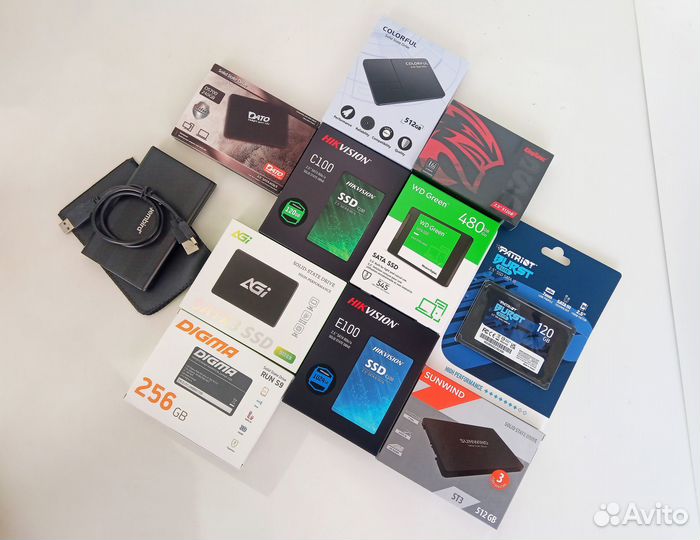 SSD диски 512гб, 256гб, 128гб KingSpec Digma новые
