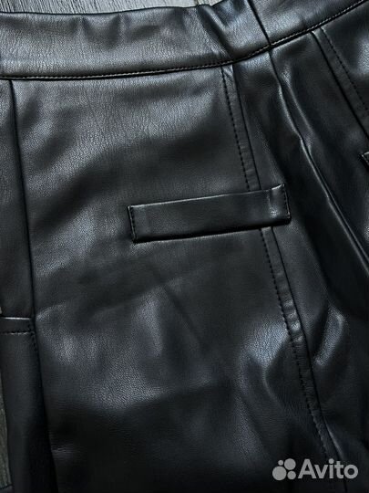 Кожаные брюки женские