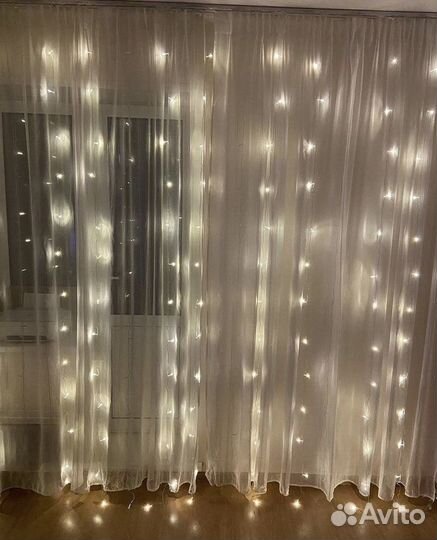 Гирлянда штора 3х3