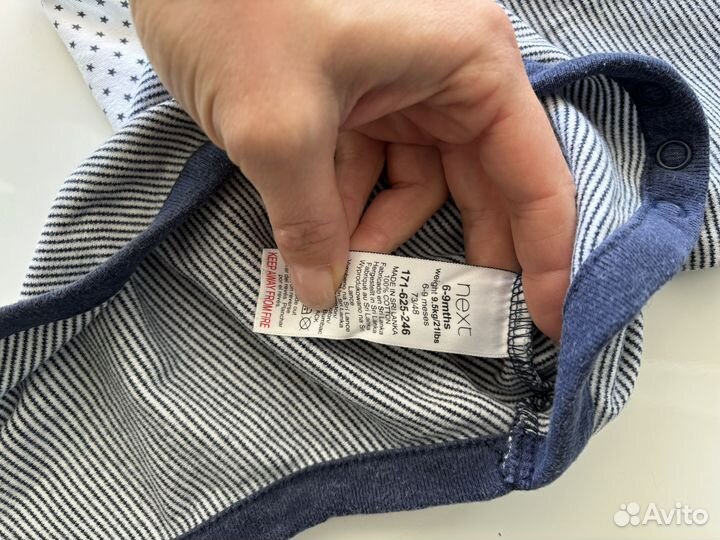 Боди с длинным рукавом Next 6-9 мес