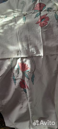Шторы лен с вышивкой 1965г