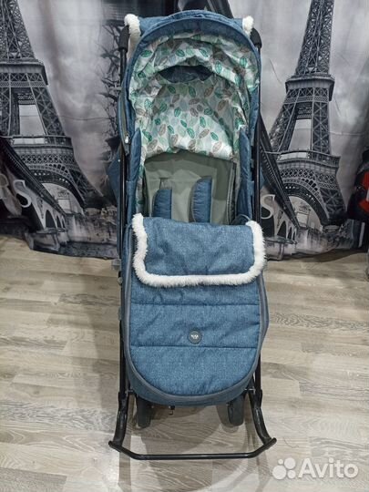 Детские санки коляска nika