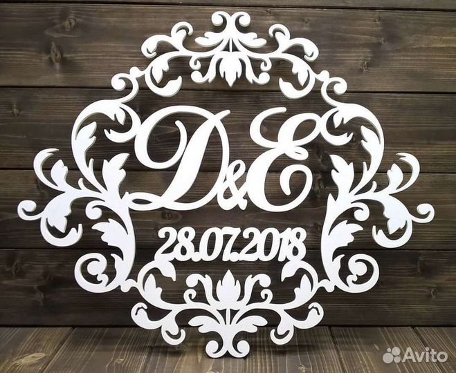 Монограмма на свадьбу