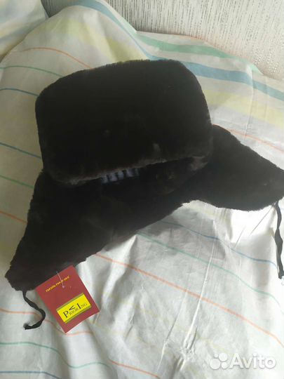 Мужская зимняя шапка-ушанка с мехом новая