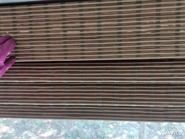 Римская штора деревянная