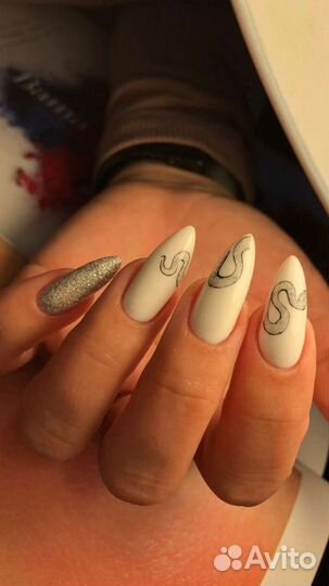 Наращивание, маникюр