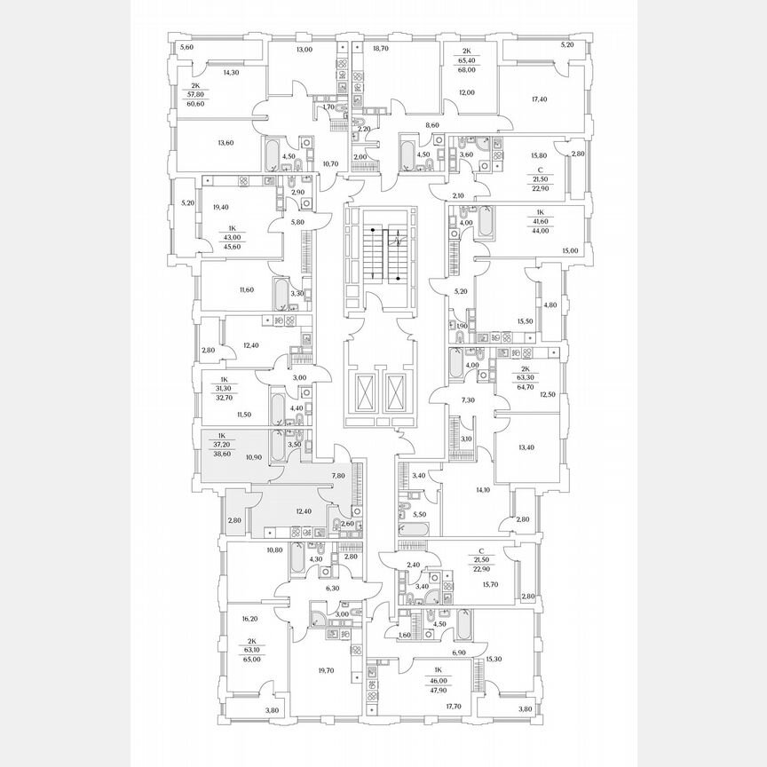 1-к. квартира, 22,8 м², 11/13 эт.