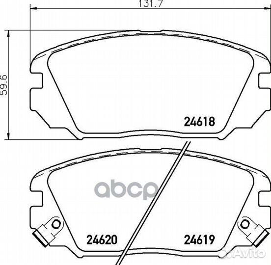 Колодки тормозные дисковые перед hyundai GR