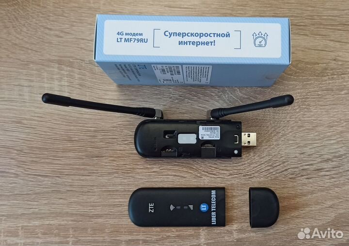 Модем 4G ZTE MF79 с WiFi+антенны+безлимитный тариф