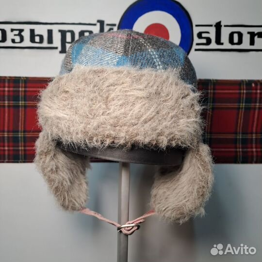 Твидовая шапка ушанка Ness