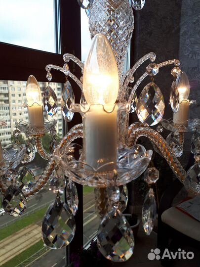 Люстра хрустальная Чехословакия