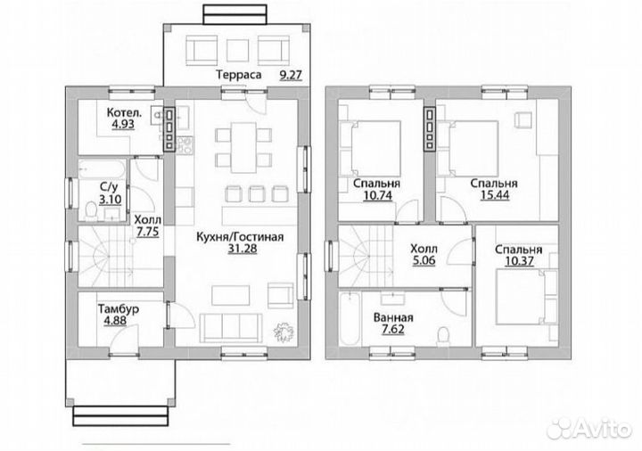 Каркасный дом 104 кв.м с коммуникациями 77-437