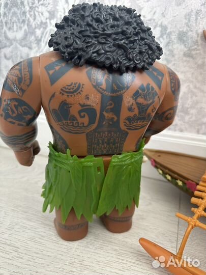 Куклы полубог Мауи Моана и лодка