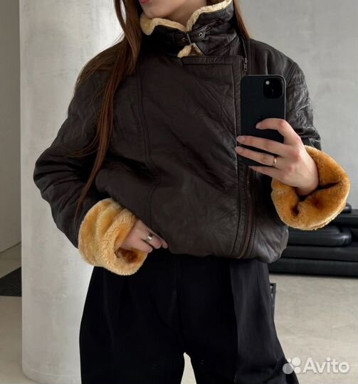 Винтажные кожаные дублёнки