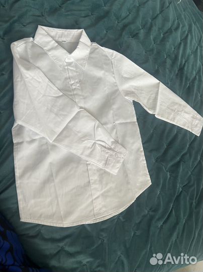 Белая рубашка для мальчиков 130см-150см 900