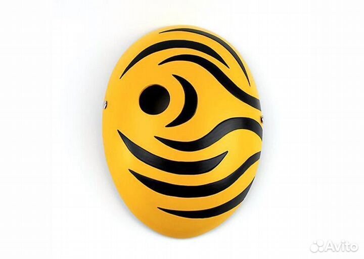 Маска Аниме Наруто Обито Учиха желтая