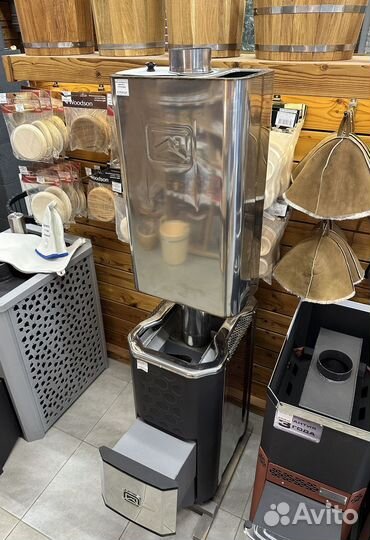 Печь для бани Сахара 16 лк с баком для воды 45л