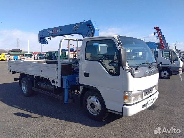 Бортовой грузовик Isuzu Elf с КМУ Tadano, 2003