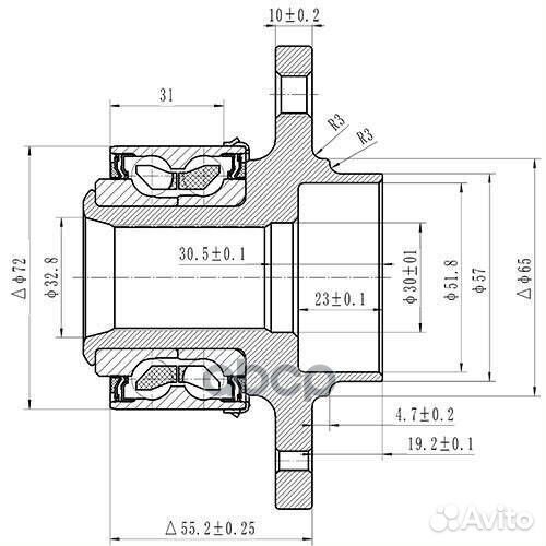 Ступица передняя перед лев Z89169R Zikmar