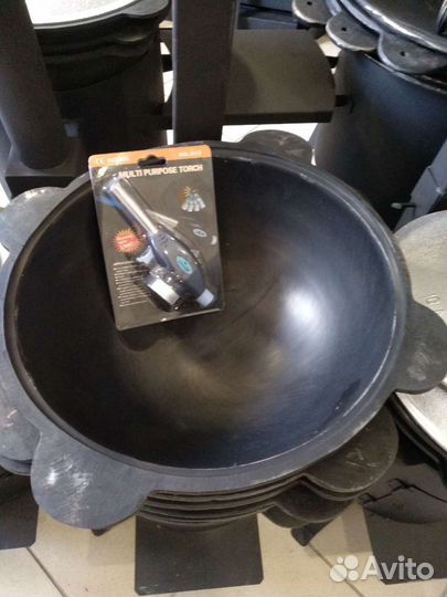 Казан чугунный 10 литров + горелка газовая